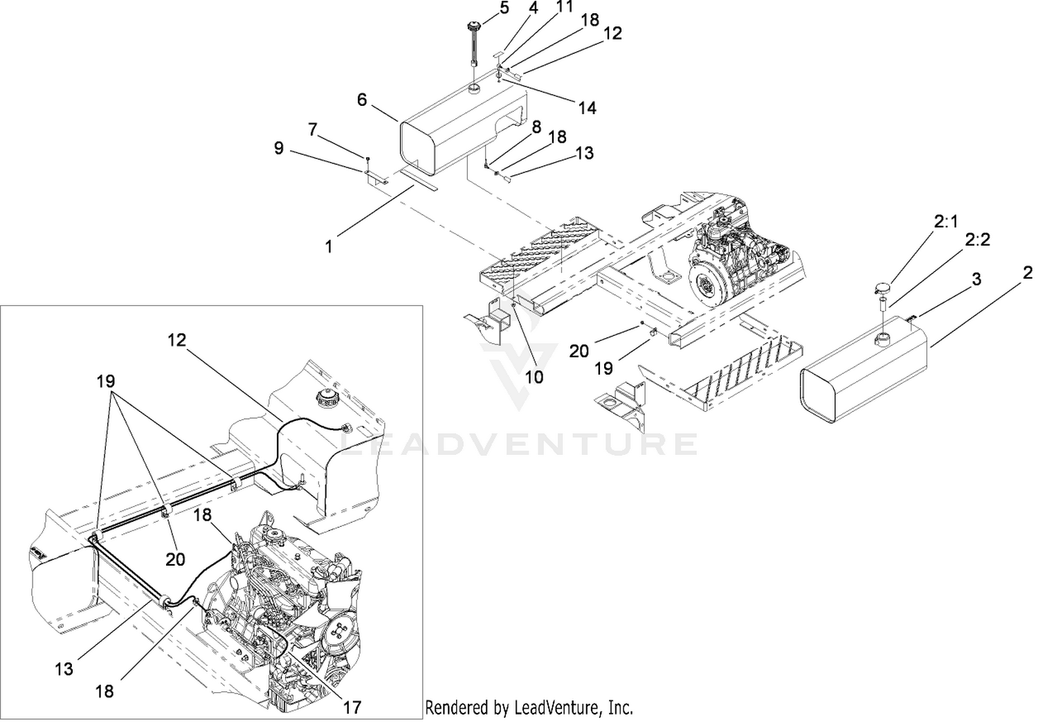 Fuel and Hydraulic Tank Assembly
