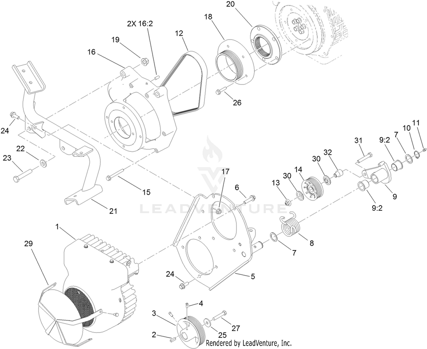 Generator and Engine Frame Assembly