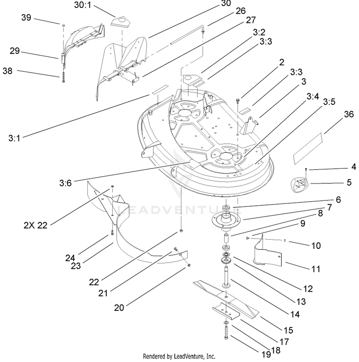 38in Deck Assembly