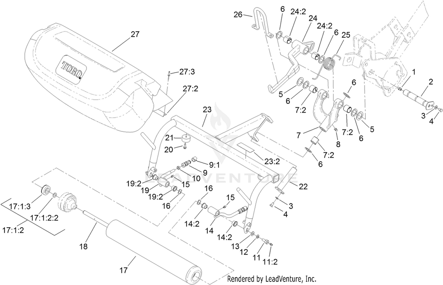 Left Pull Frame Assembly