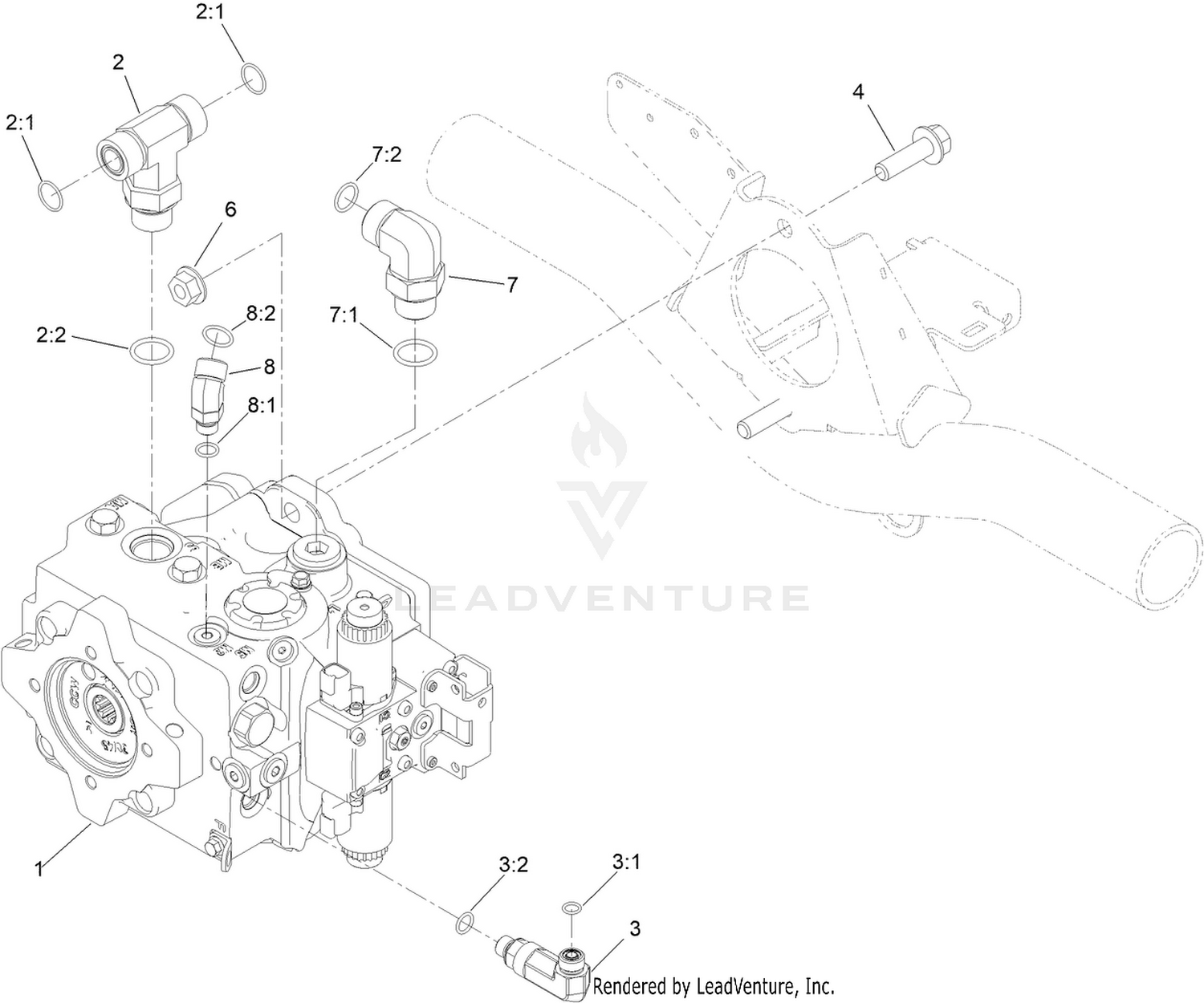 Traction Pump Mounting Assembly