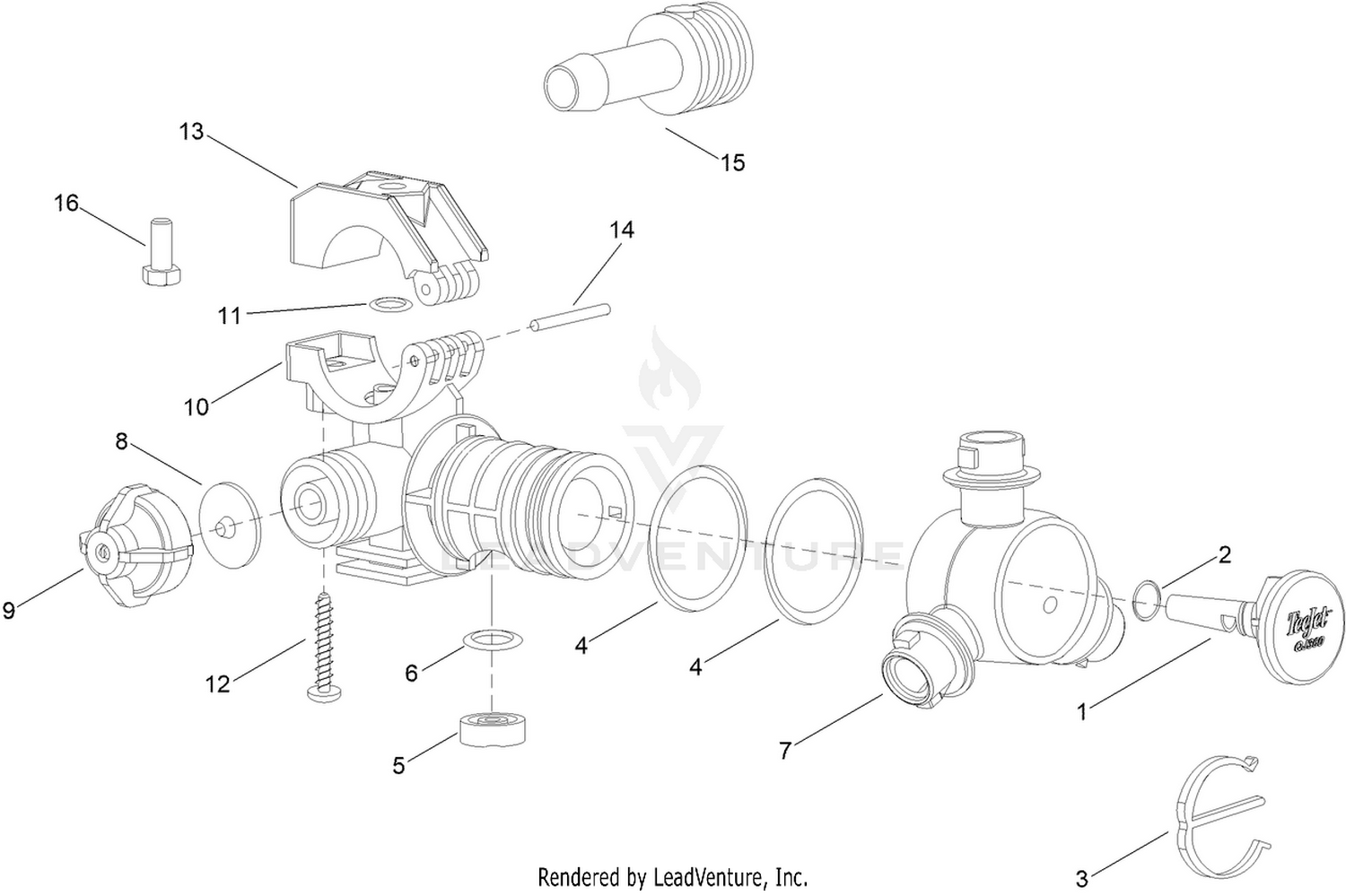 RH Single Body Turret Assembly No. 108-3726