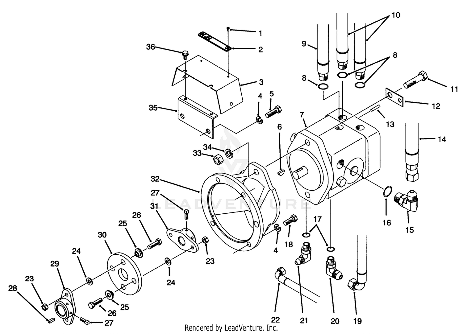 Hydraulic Pump Installation Assembly