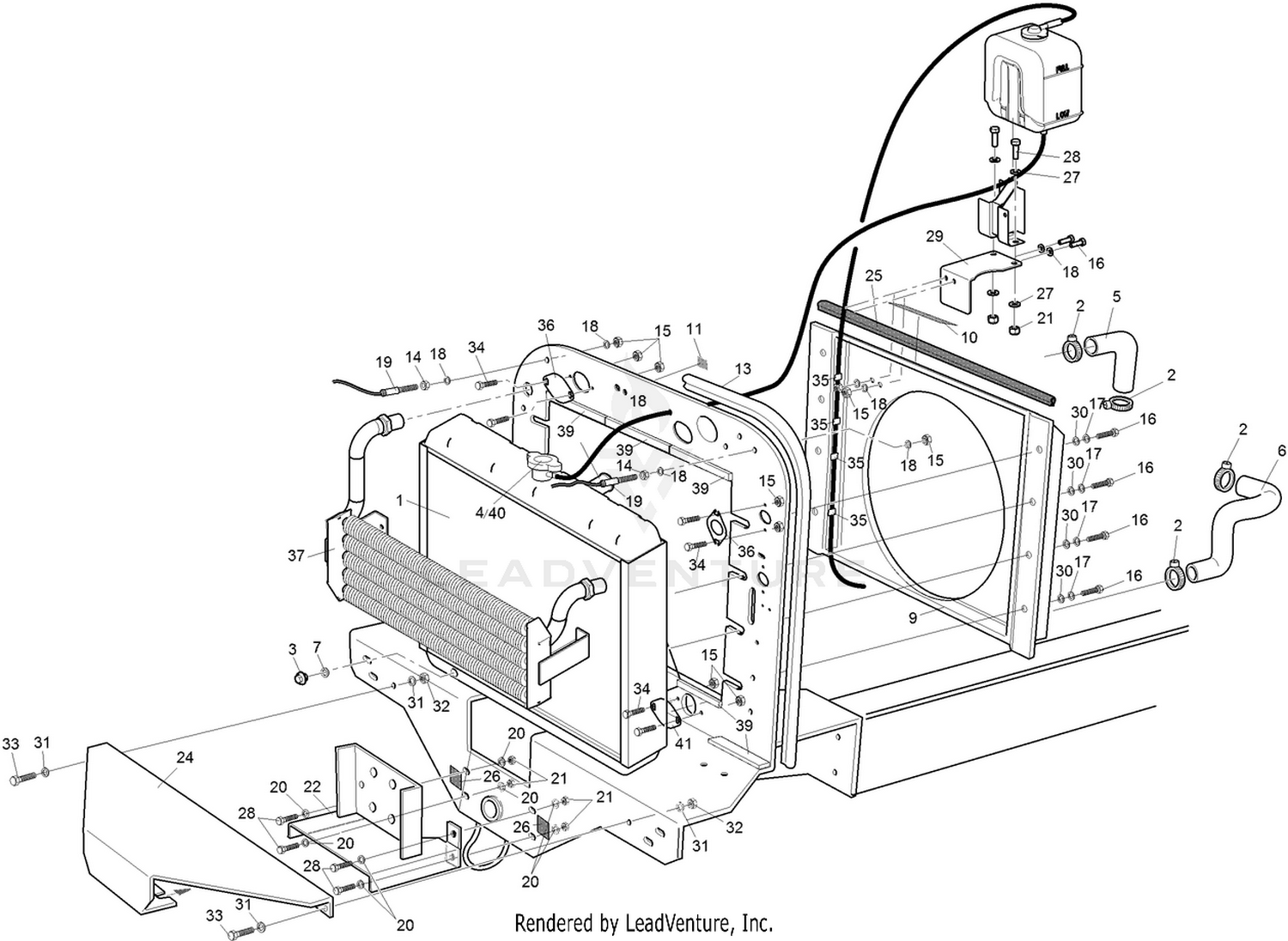Oil Cooler  Radiator Assembly