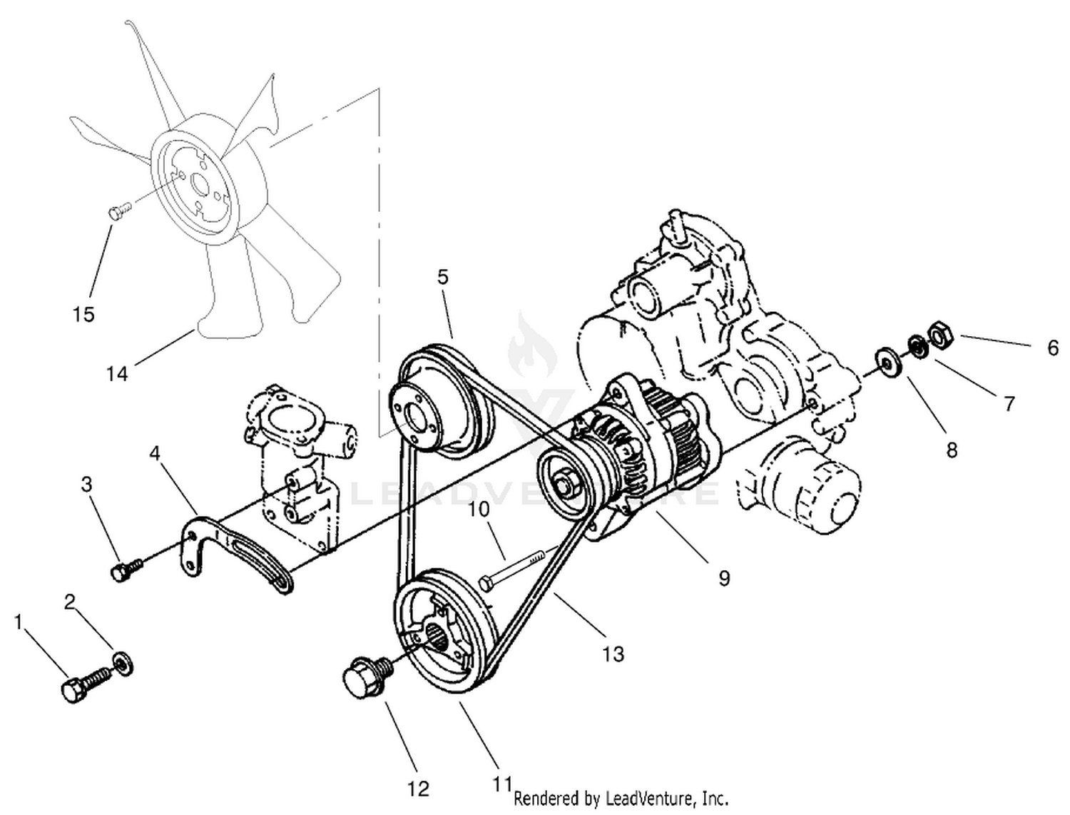 Alternator and Pulley Assembly