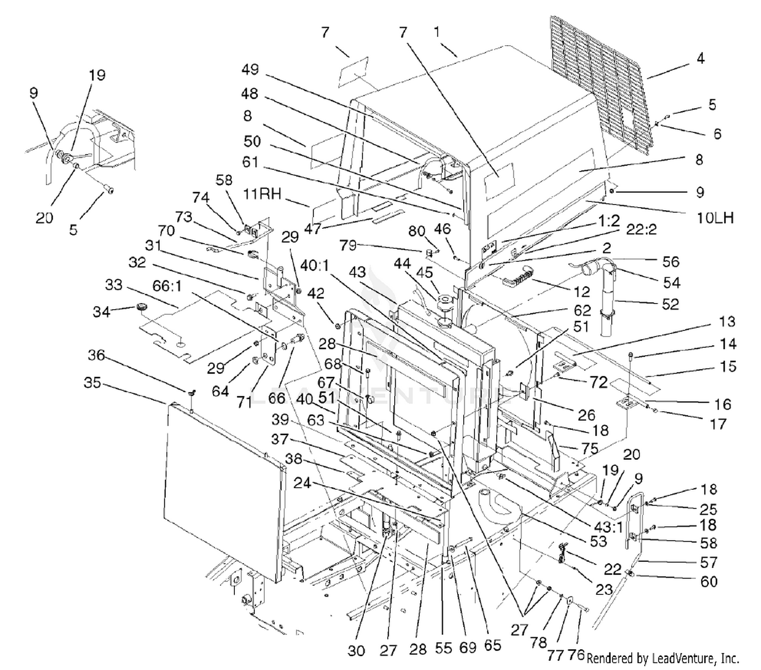 Radiator and Hood Assembly