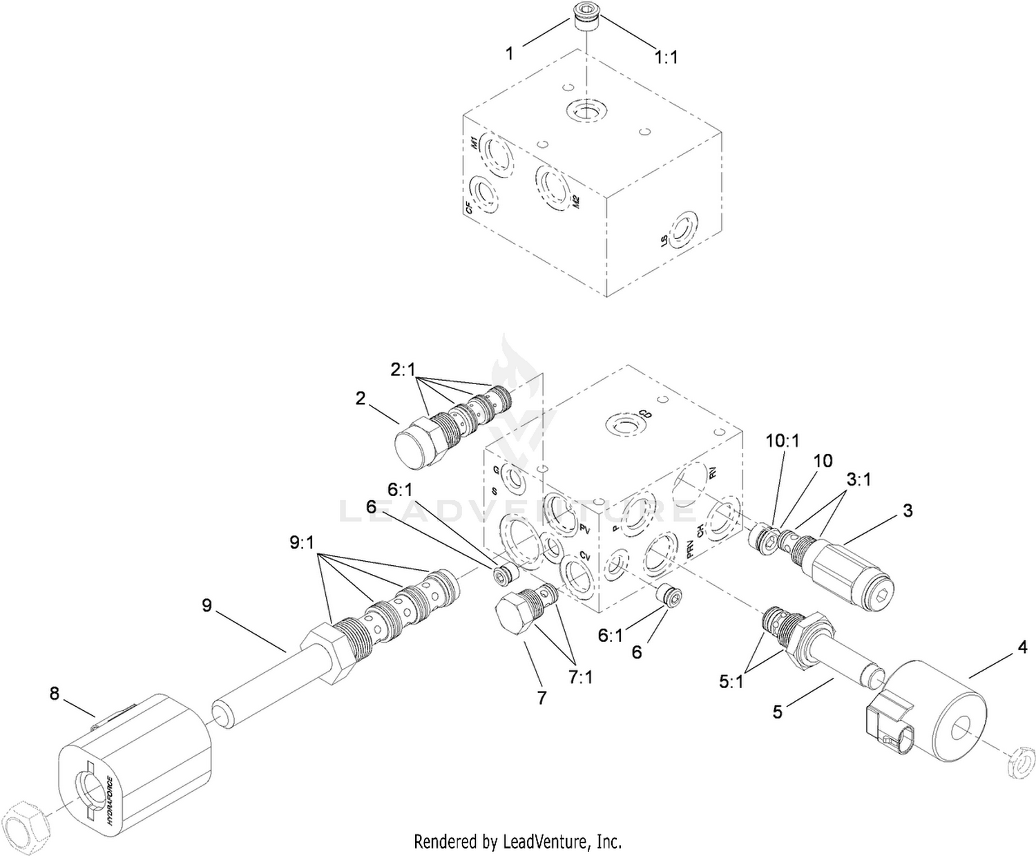 Hydraulic Manifold Assembly No. 110-6065