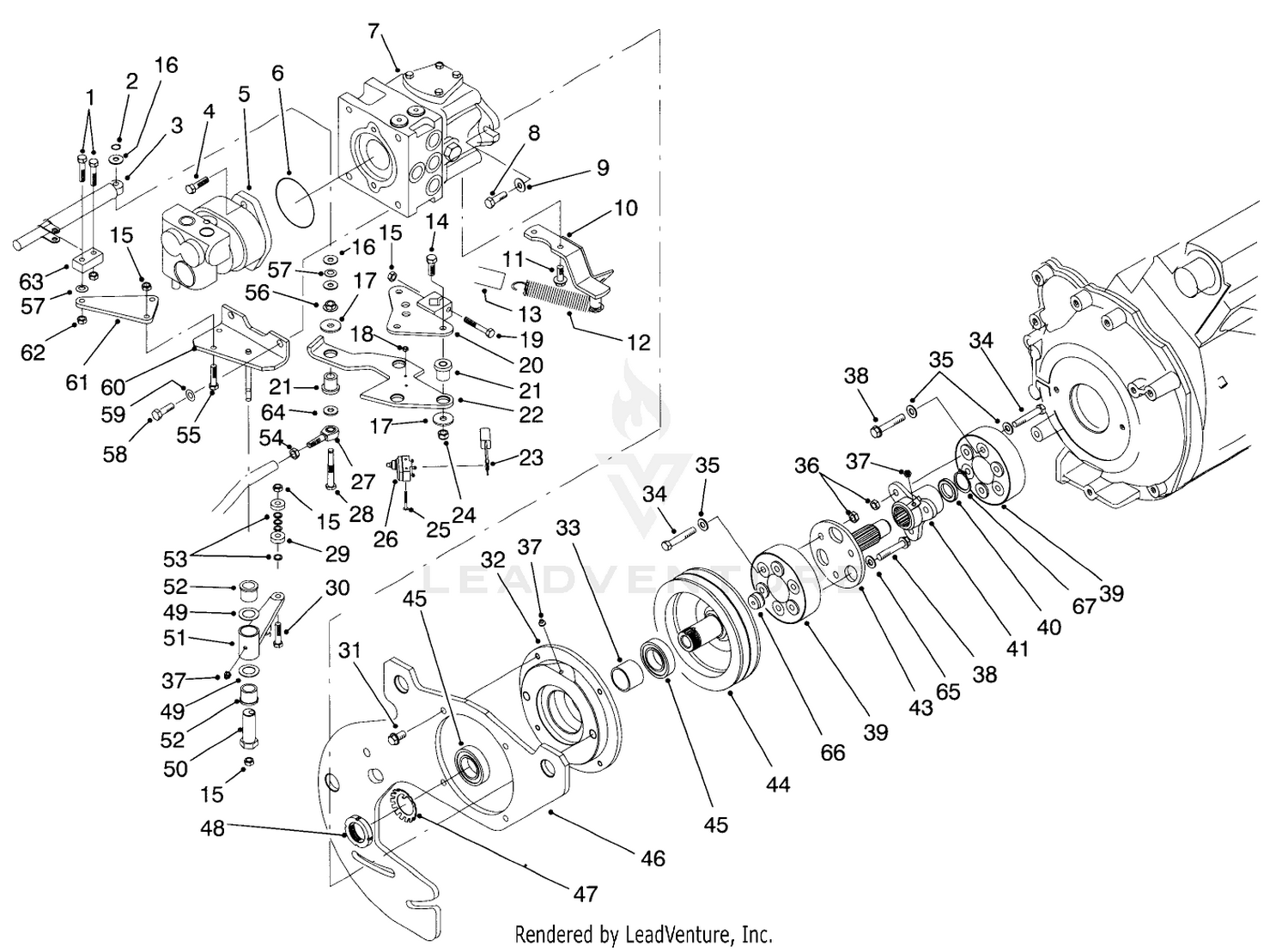 Hydraulic Pump Installation Assembly