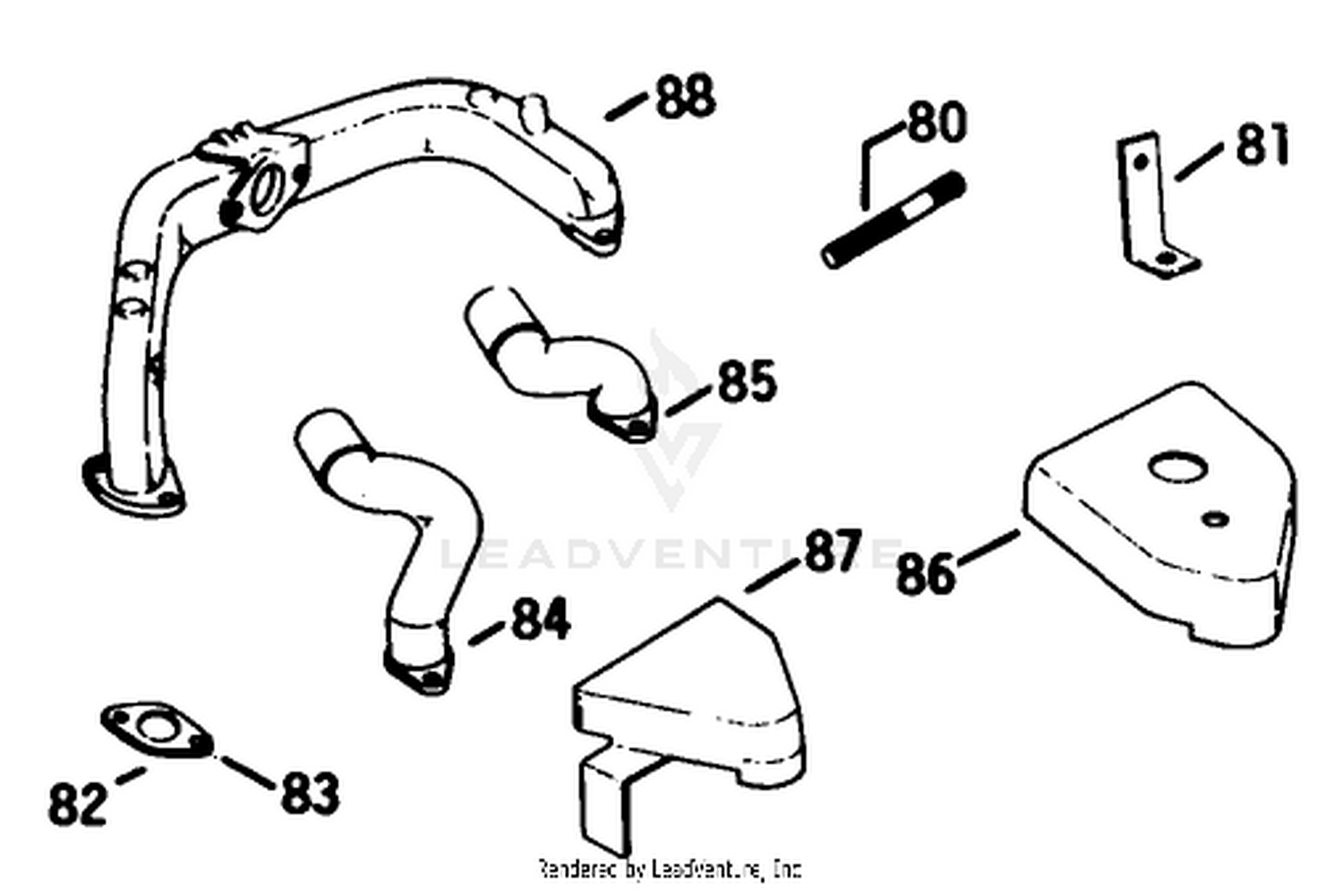 Engine Kohler Model No. K582qs Type No. Ps-36315 (continued) Intake  Exhaust Manifolds-Group 12