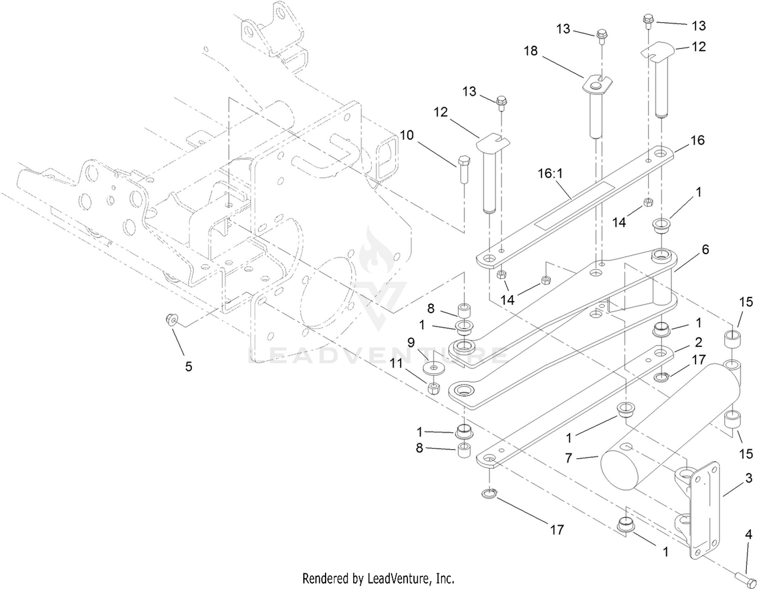 Scissor Frame and Link Assembly