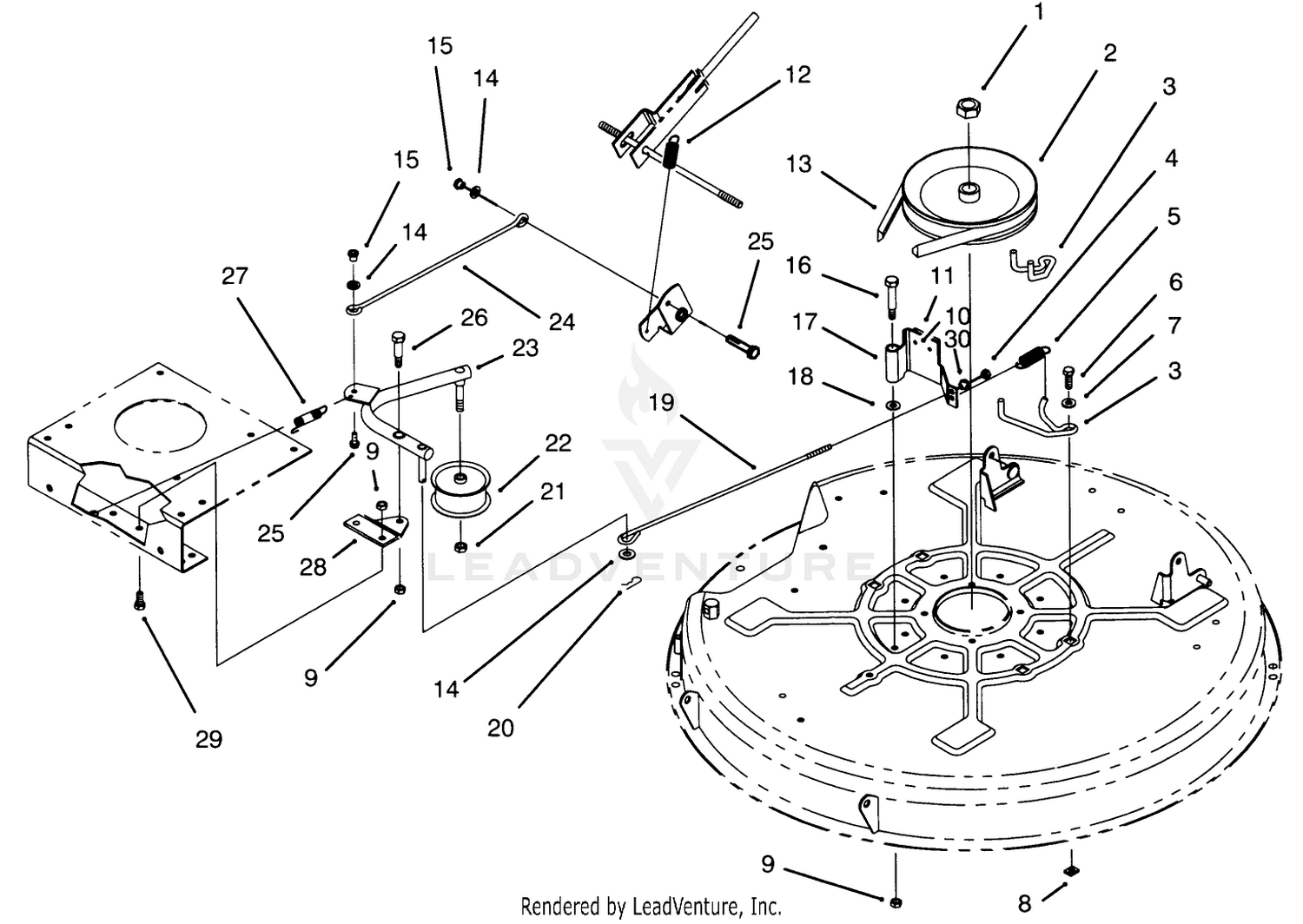 Pulley  Belt Assembly (32" Cutting Unit)