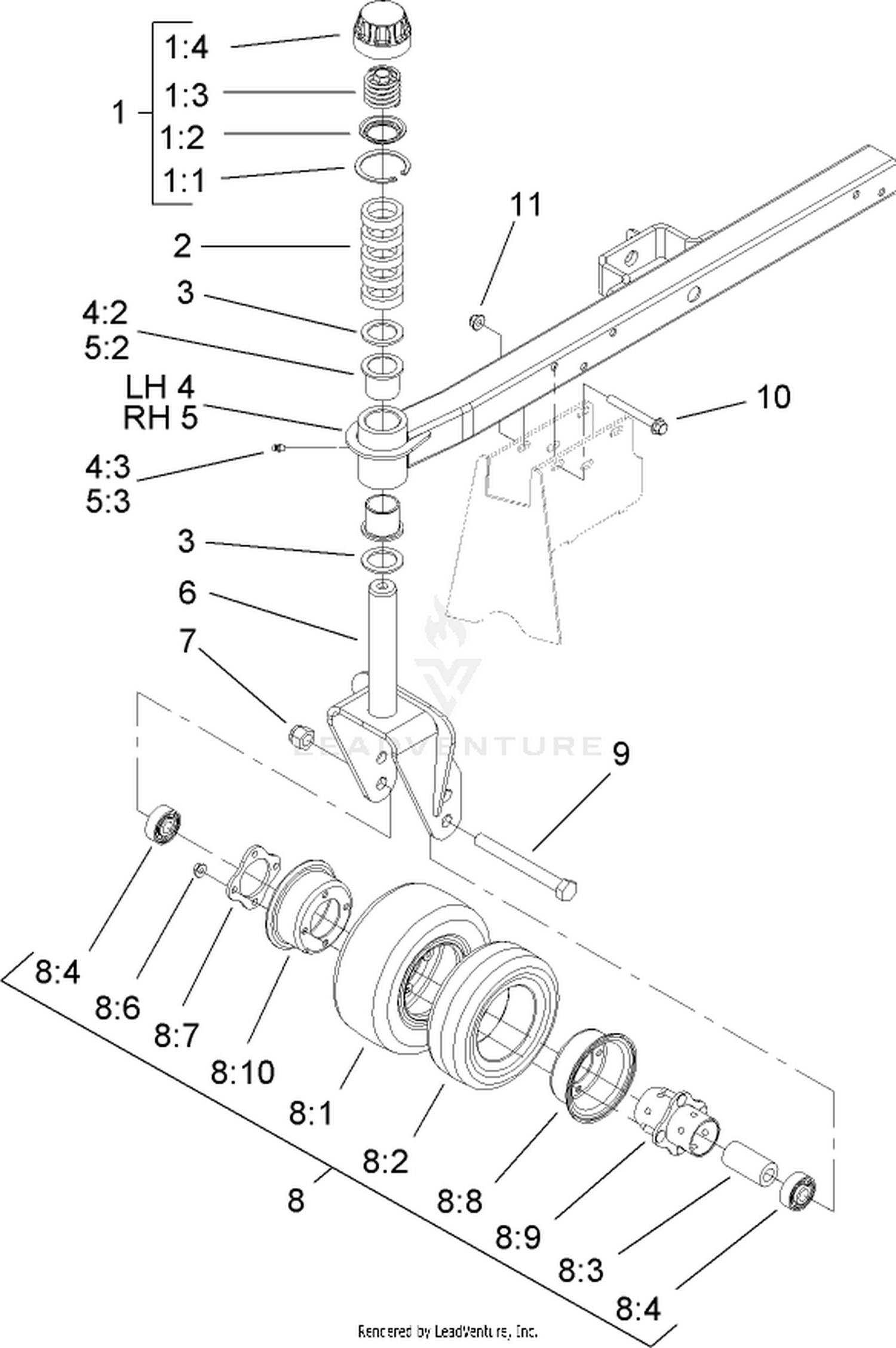 Caster Arm Assembly