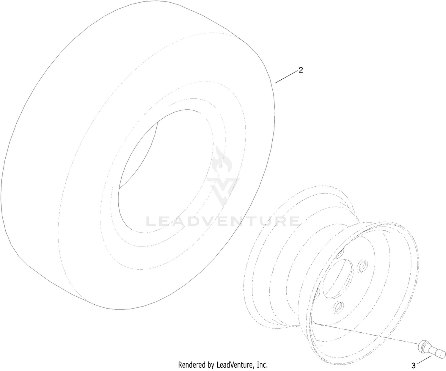 4 Ply Wheel and Tire Assembly
