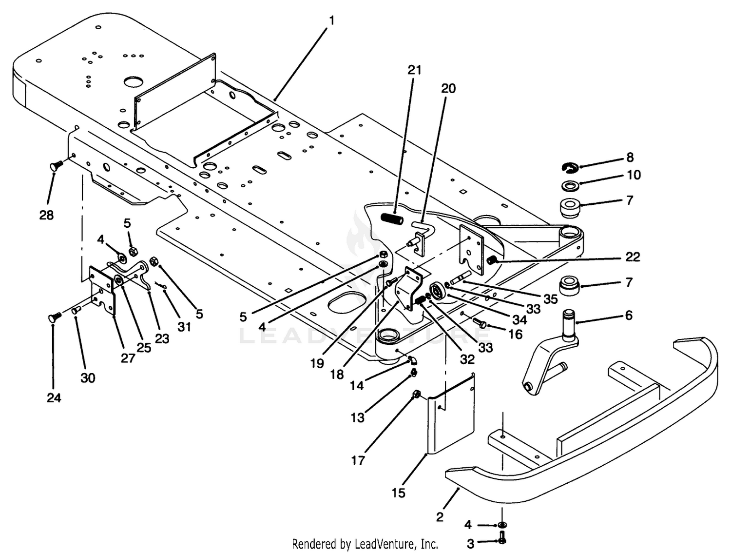 Frame  Front Wheel Fork Assembly