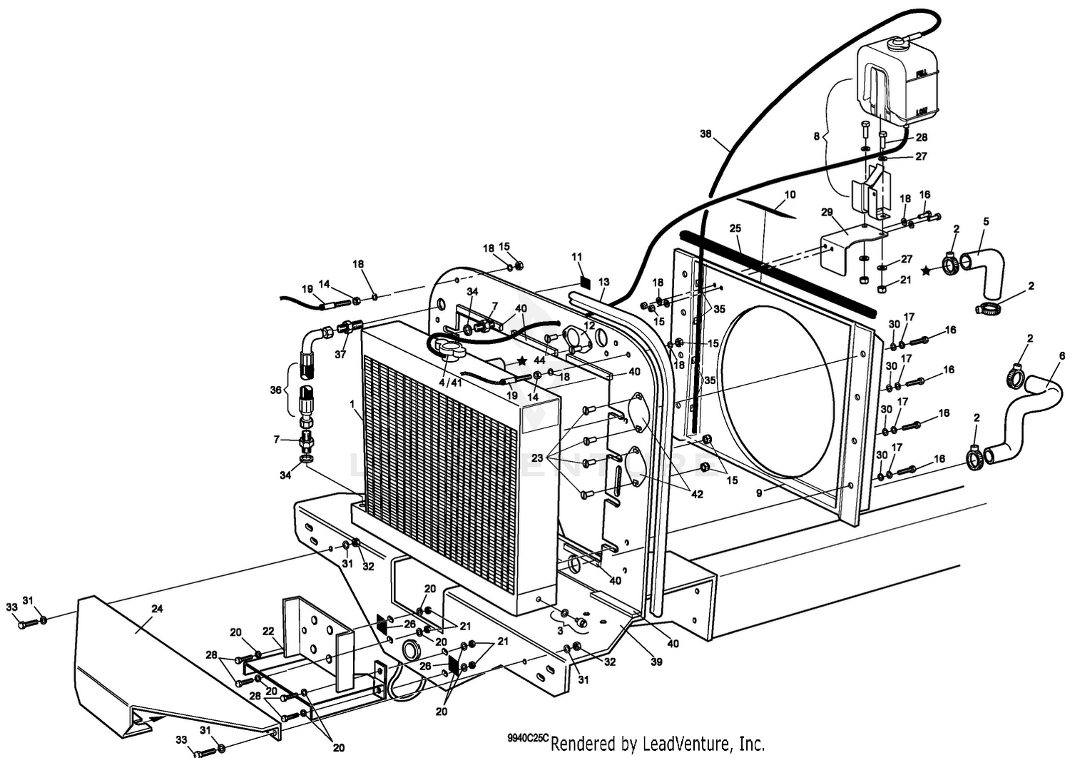 Chassis Rear / Oil Cooler / Radiator Assembly