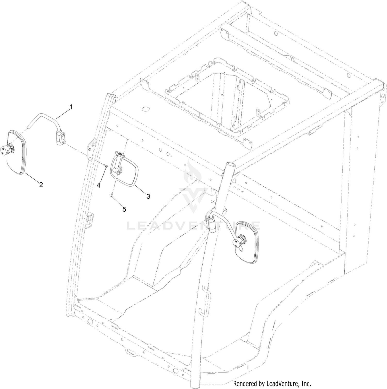 Cab Mirrors Assembly
