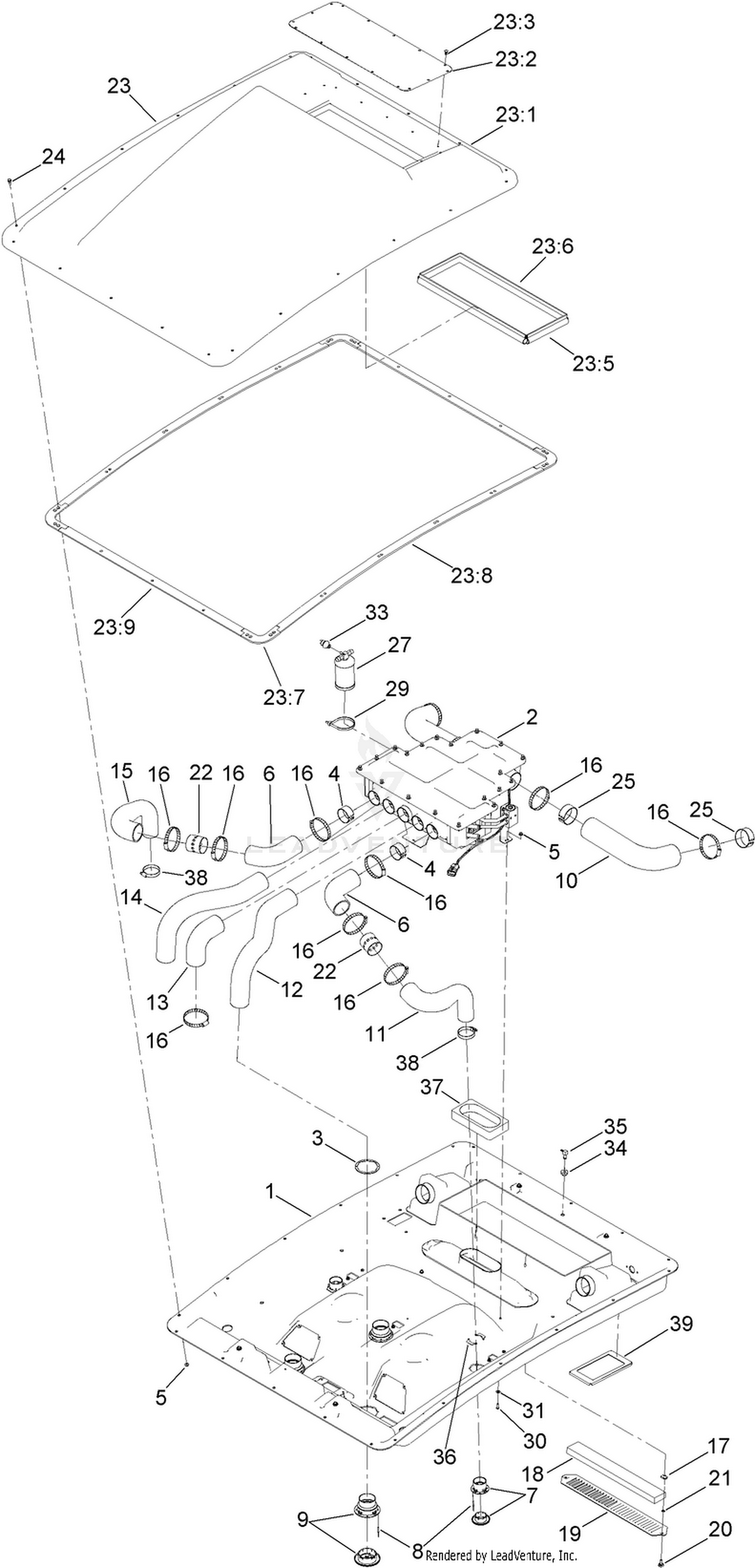 Mixing Box and Vent Hose Assembly