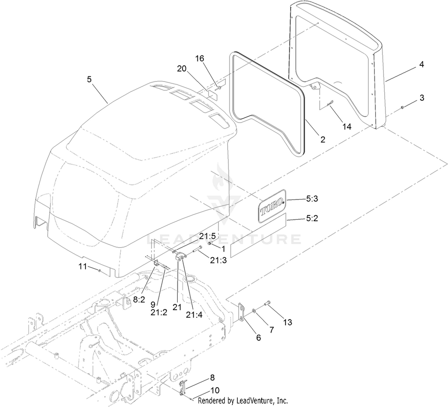 Hood and Screen Assembly