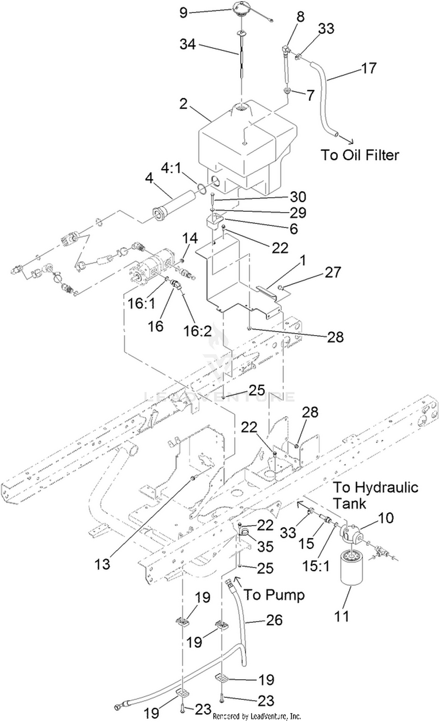 Hydraulic Tank and Filter Assembly