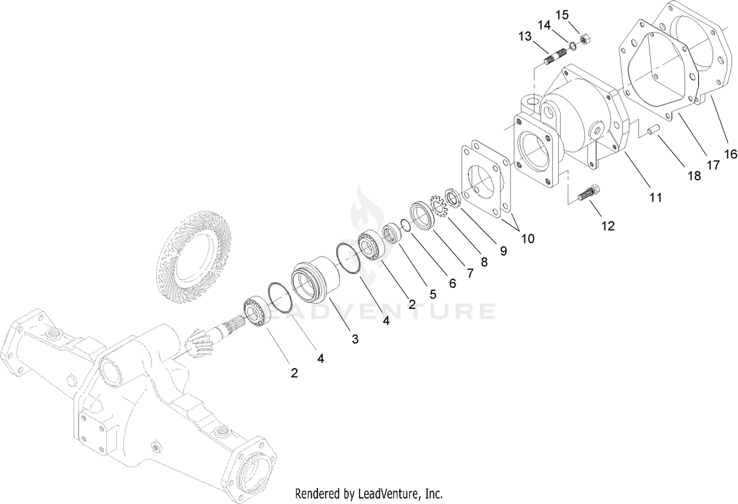 Bevel Pinion Shaft Assembly  Rear Axle Assembly No. 110-4750