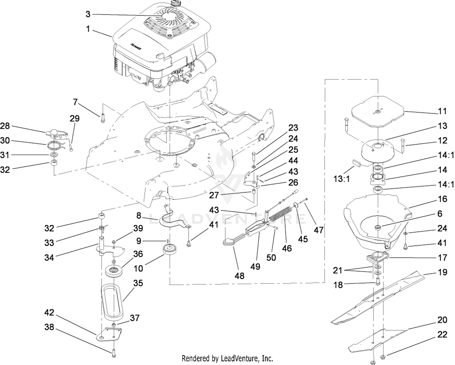 Engine and Blade Assembly