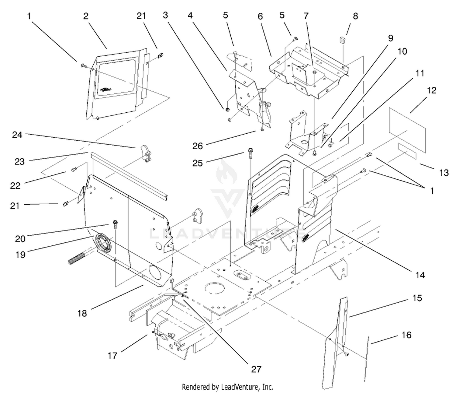 Hoodstand  Firewall Assembly