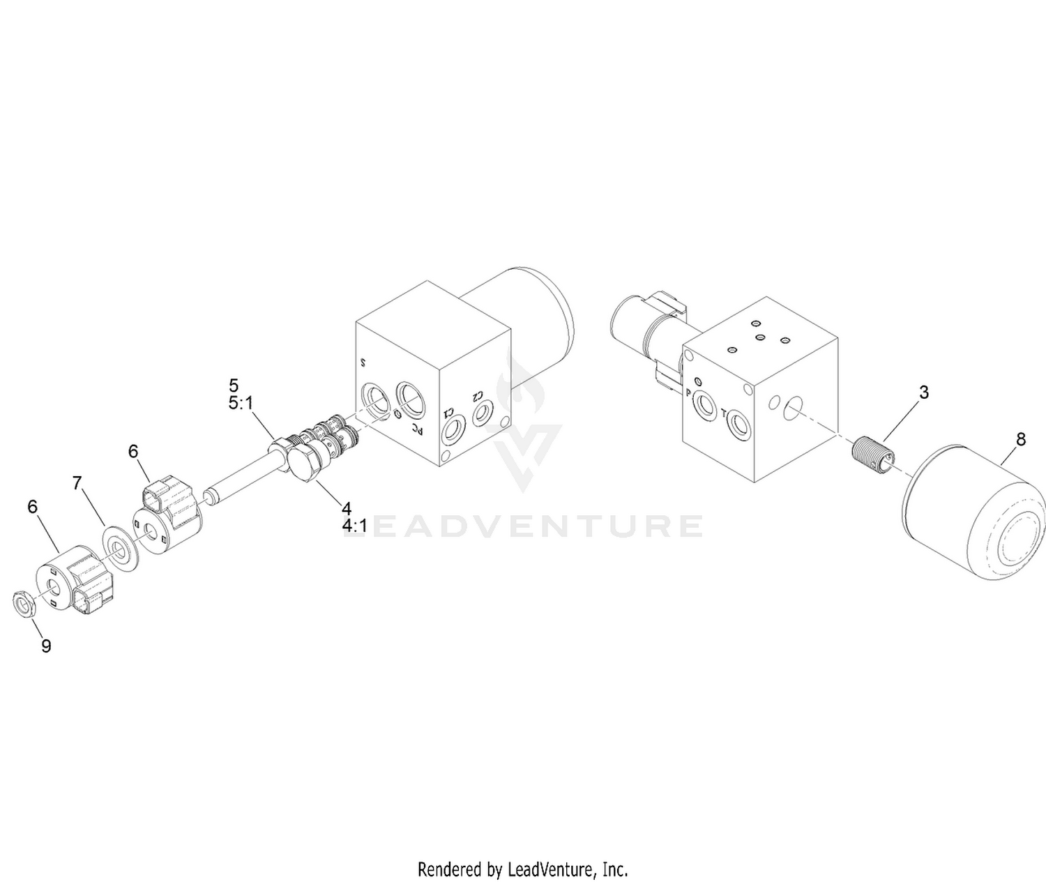Hydraulic Manifold Assembly No. 127-7858