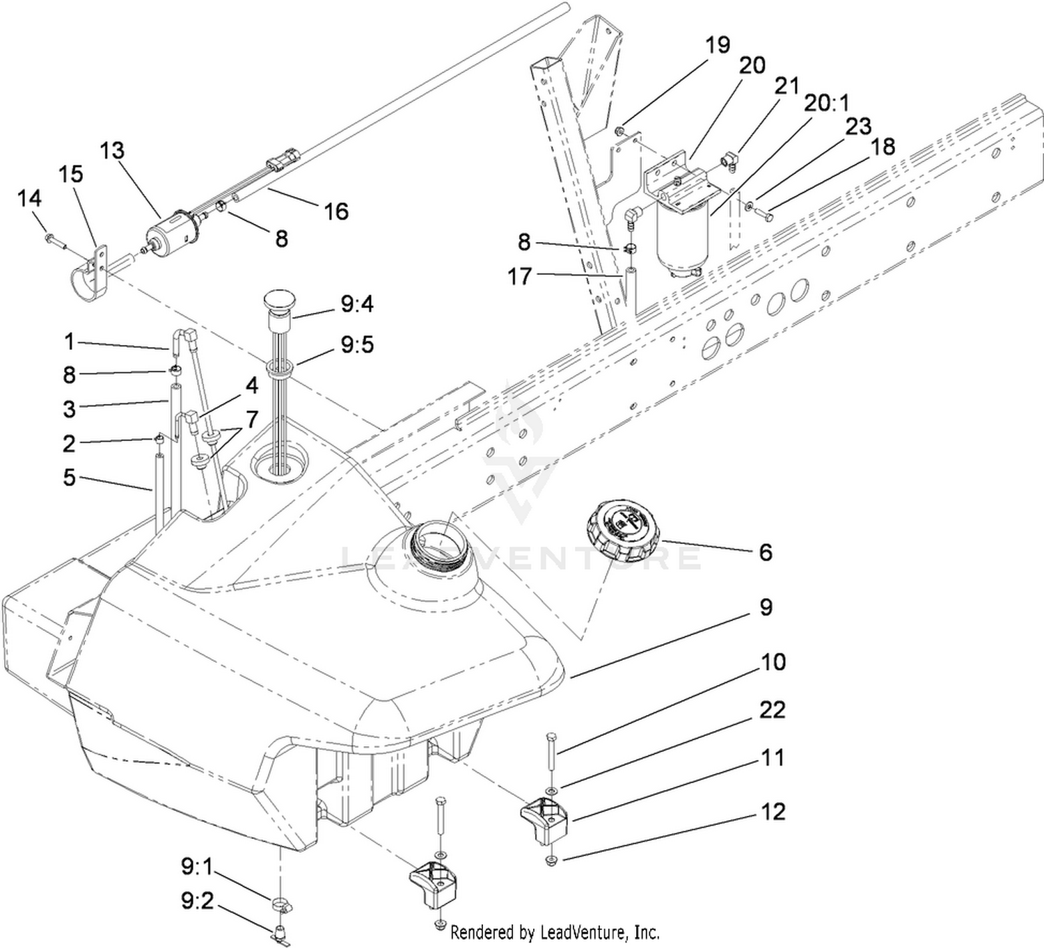 Fuel Tank and Filter Assembly