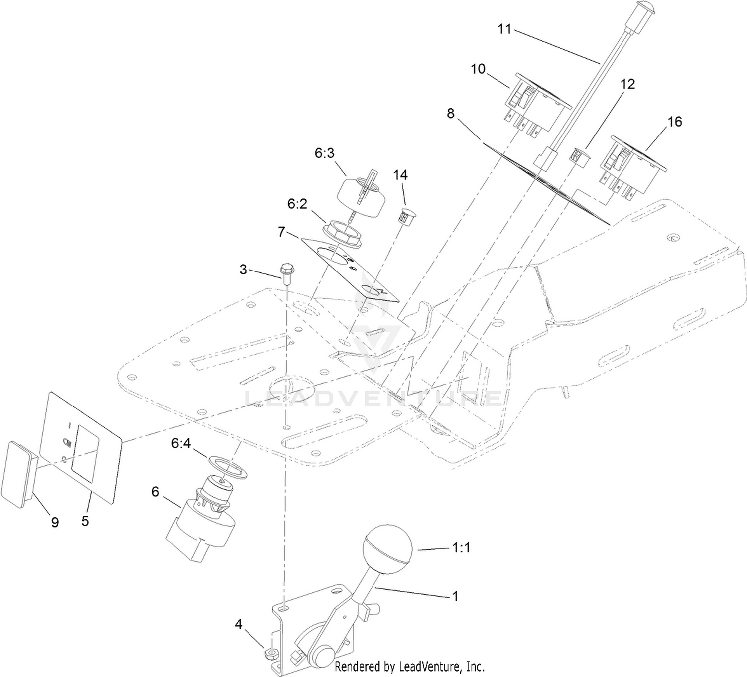 Ignition, Throttle and Choke Control Assembly