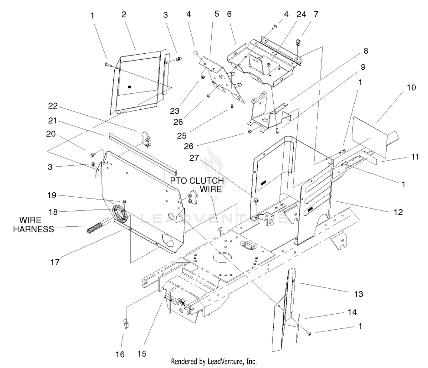 Hoodstand  Firewall Assembly