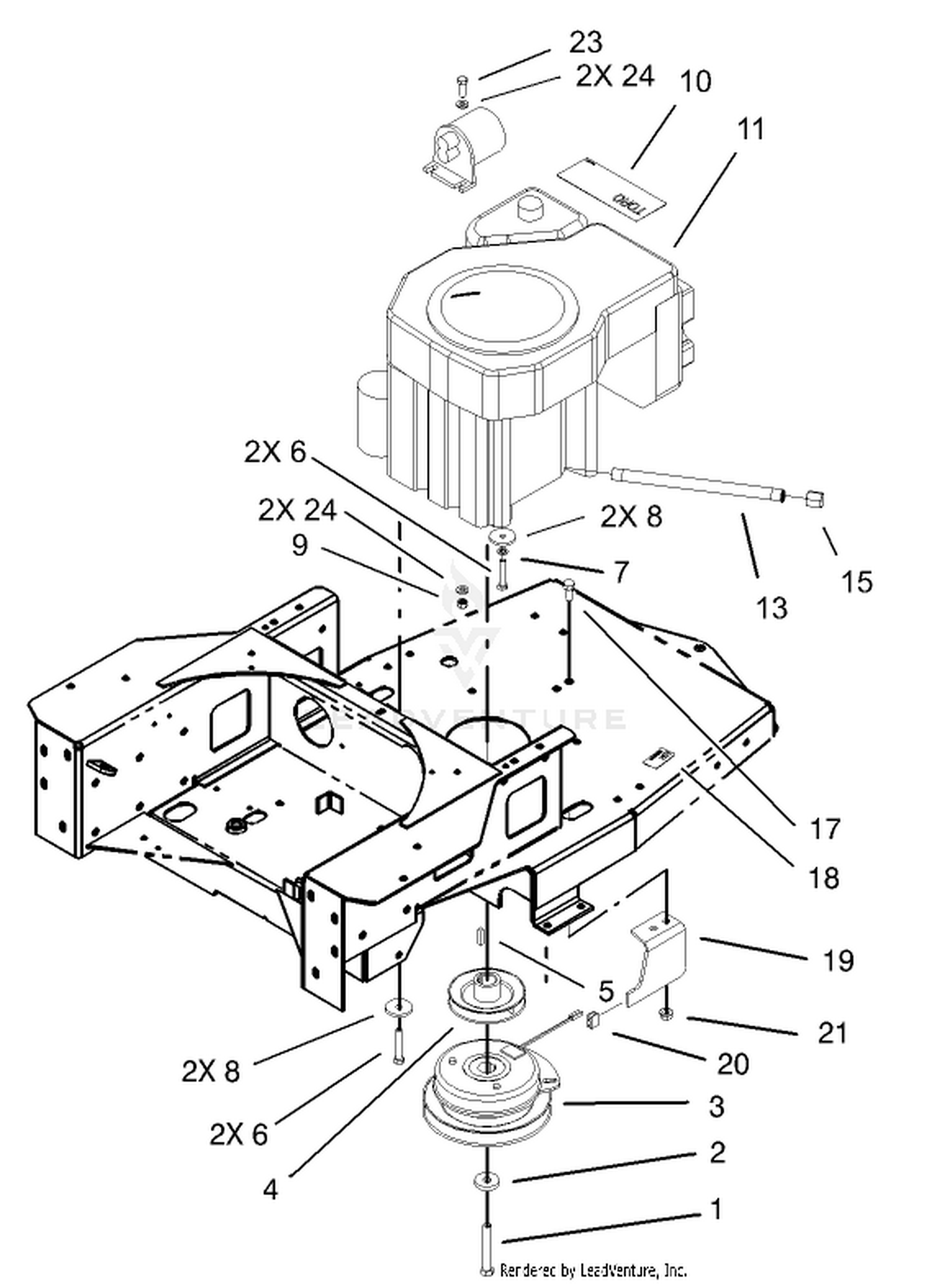 Engine and Clutch Assembly