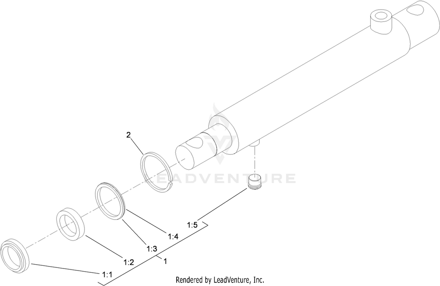 Hydraulic Cylinder Assembly No. 115-8011