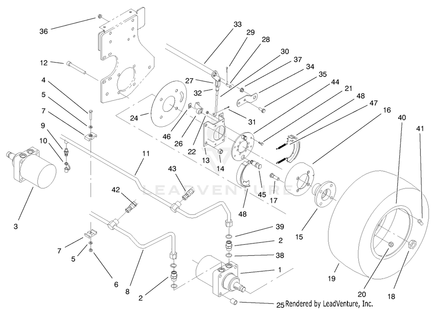 Front Wheel and Brake Assembly
