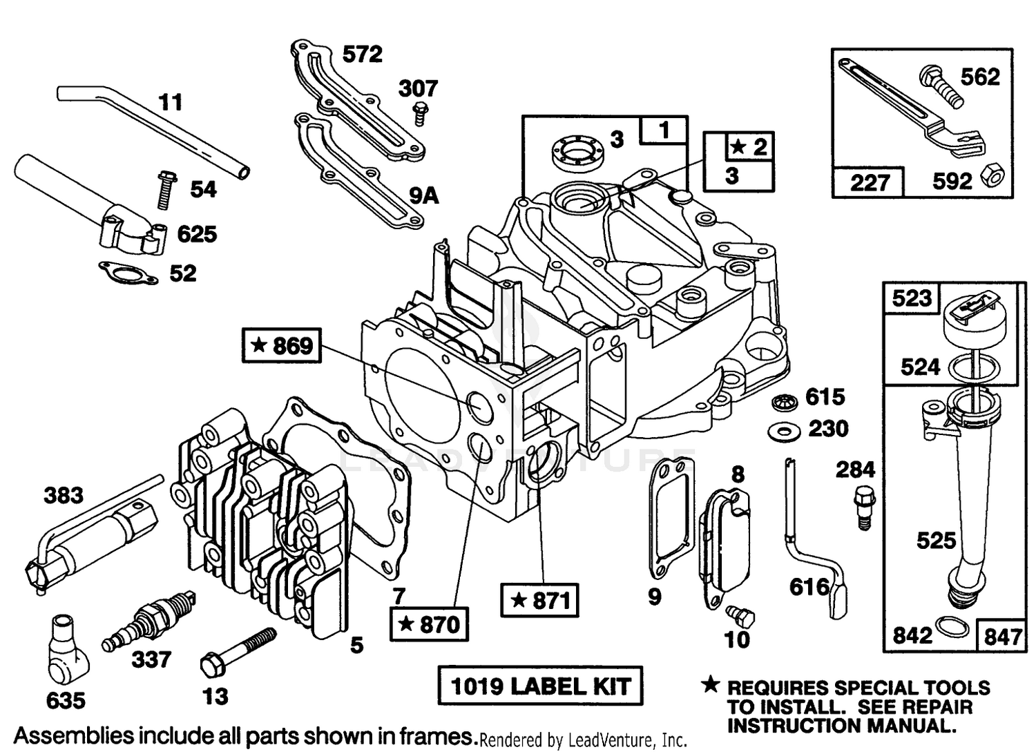 Engine Briggs  Stratton Model 122702-3188-01