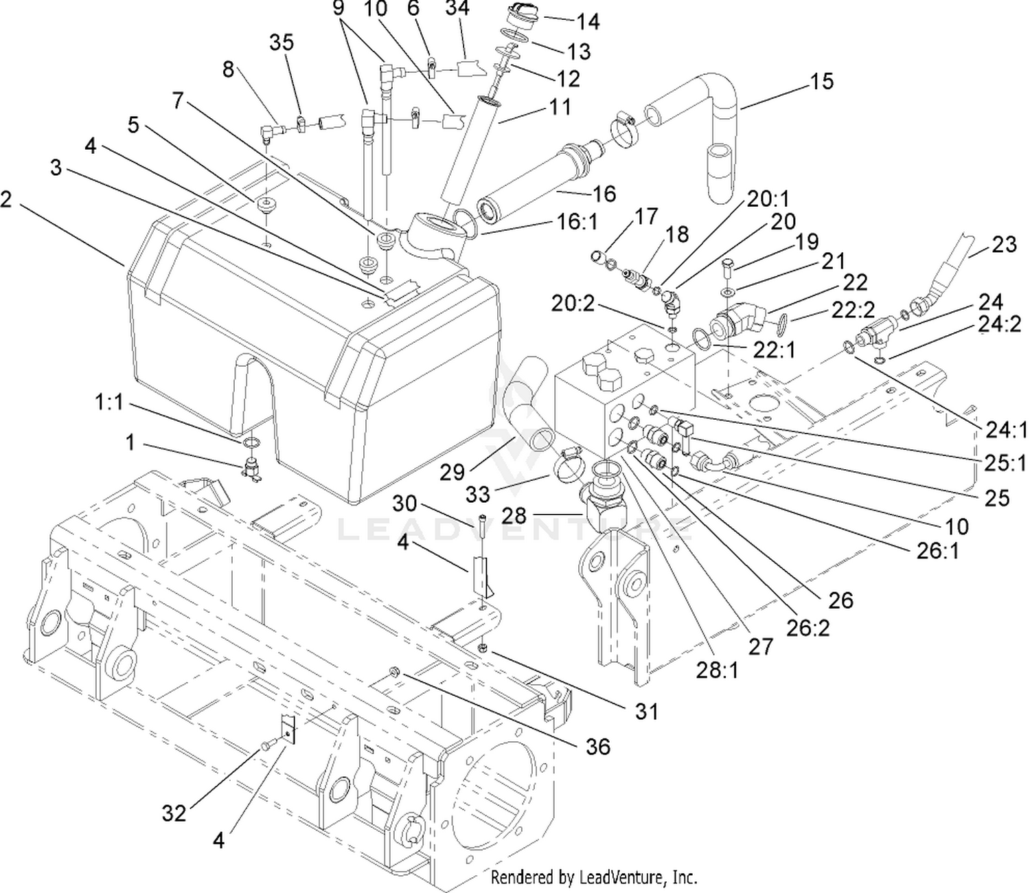 Hydraulic Reservoir and Filter Assembly