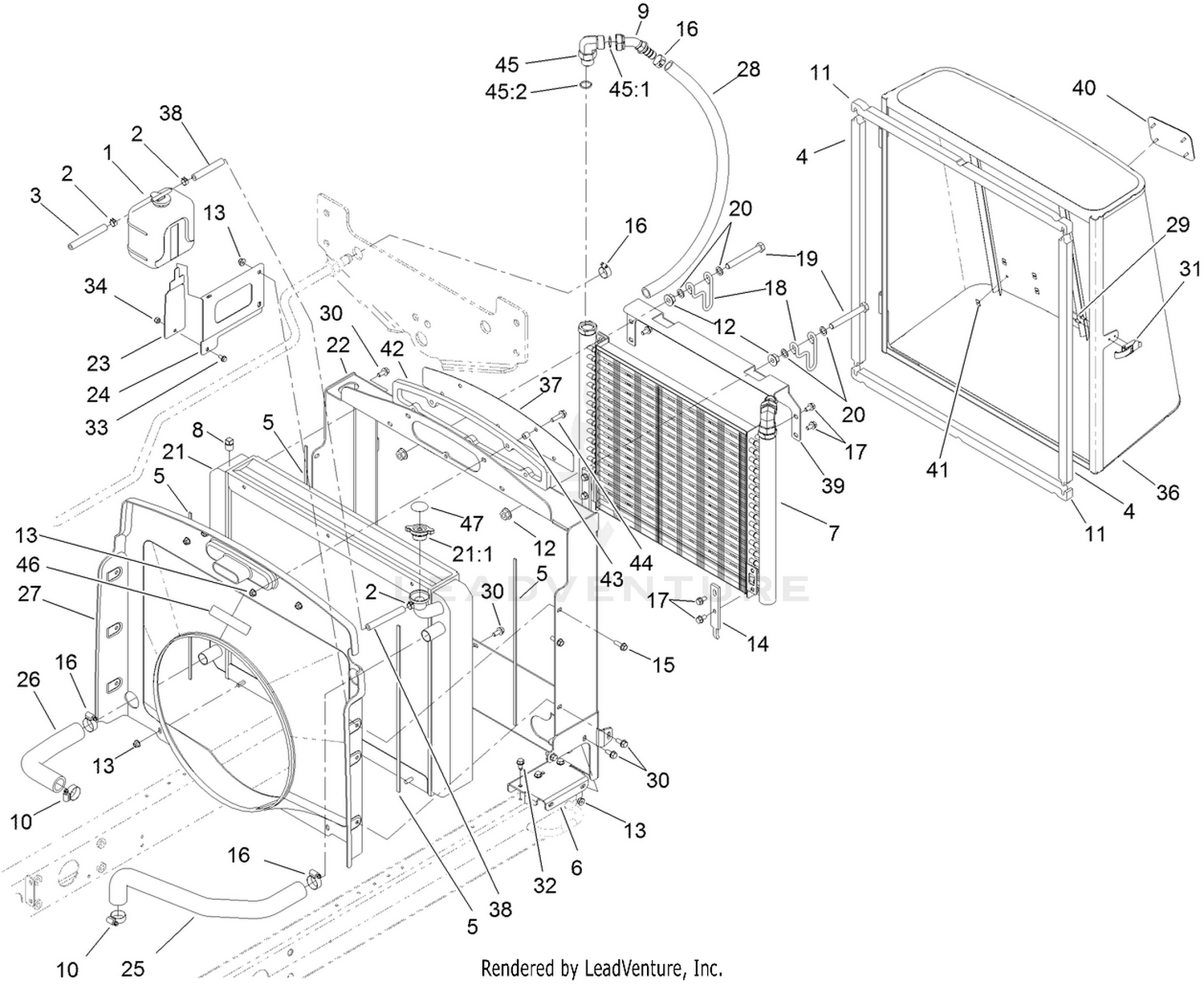 Radiator and Hydraulic Cooler Assembly