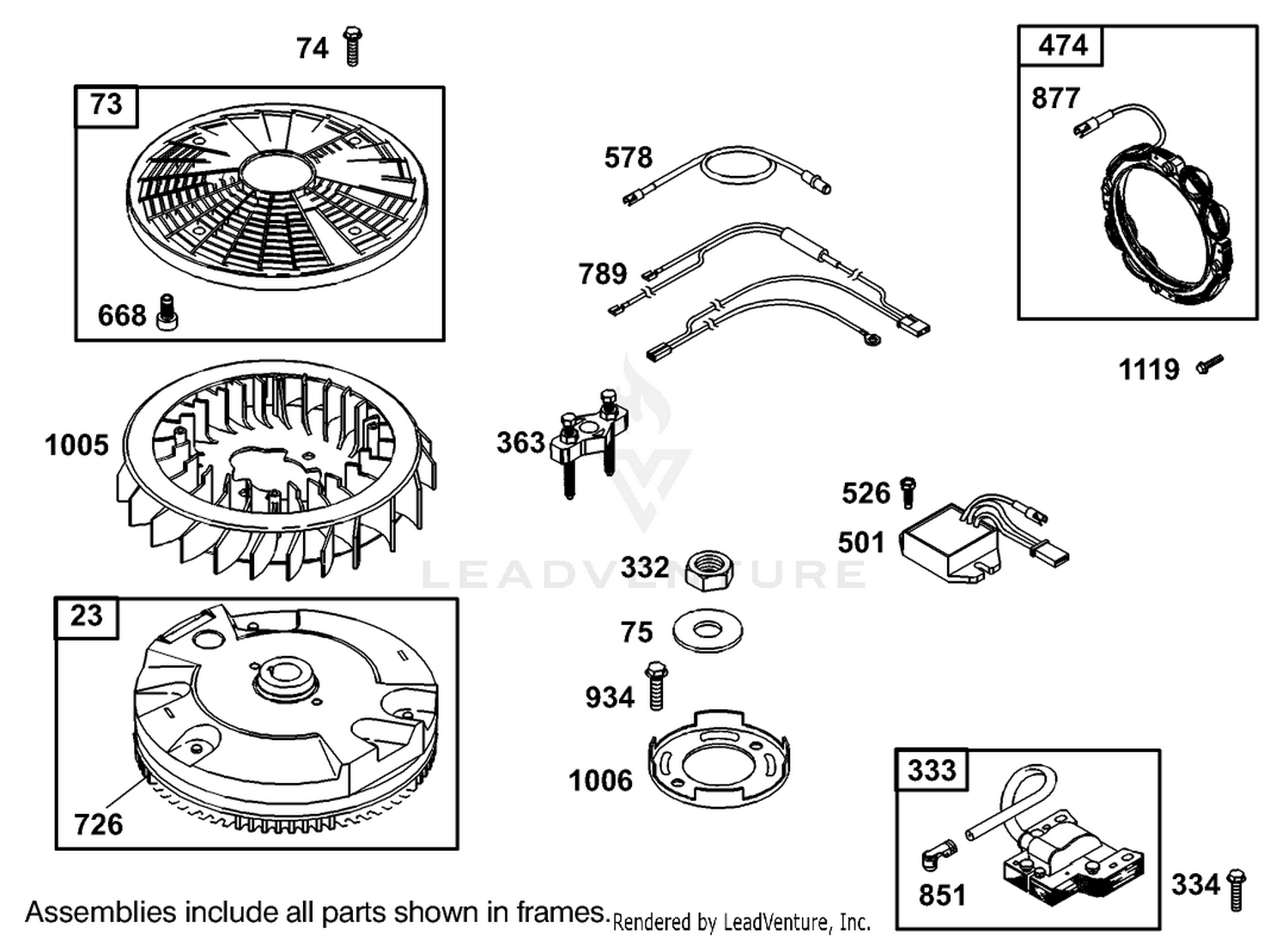Flywheel Assembly  Briggs and Stratton 406777-0157-E1