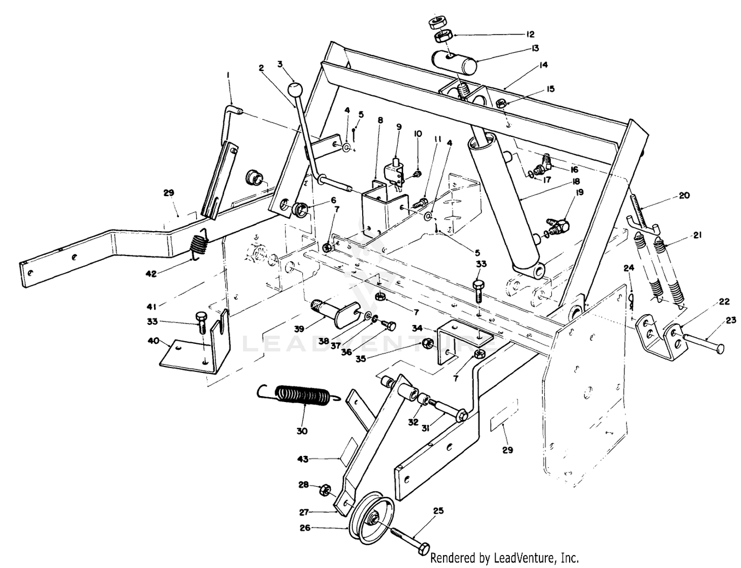 Parking Brake  Lift Frame Assembly