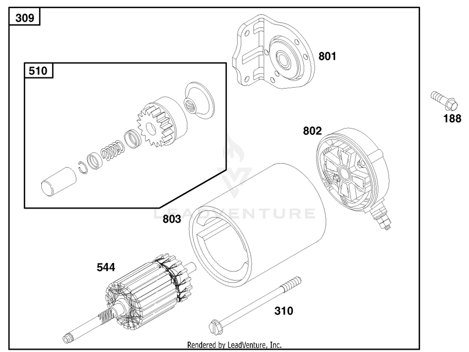 Engine Briggs  Stratton Model 303447-1180-E1 9