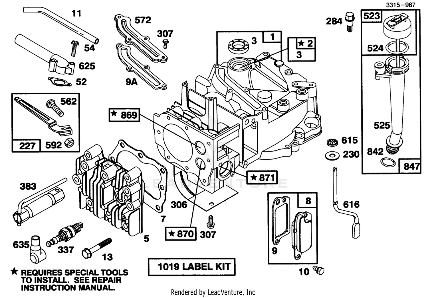 Engine Briggs  Stratton Model 124702-3115-01