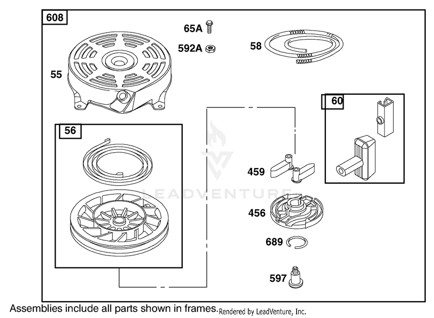 Rewind Starter Assembly