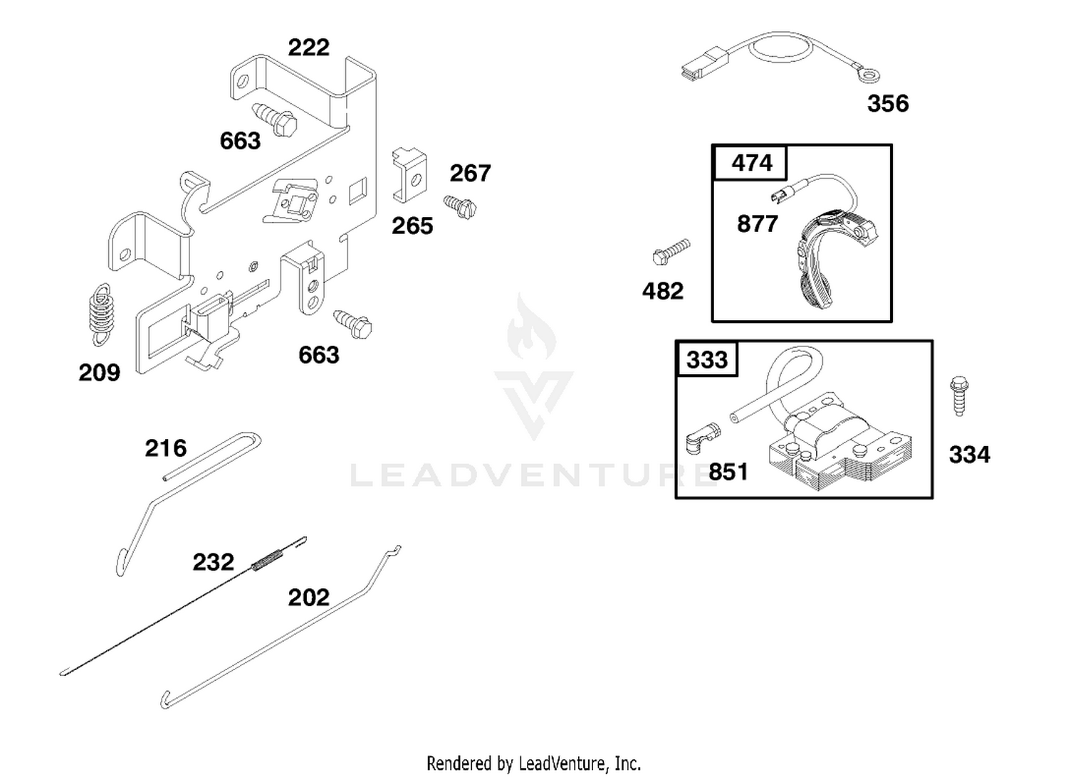 Engine Briggs  Stratton Model 195707-0421-E1 5