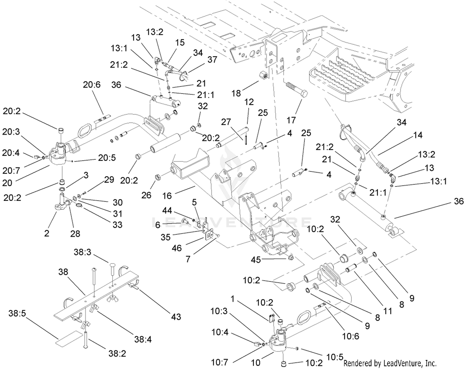 Front No. 4 and No. 5 Lift Arm Assembly