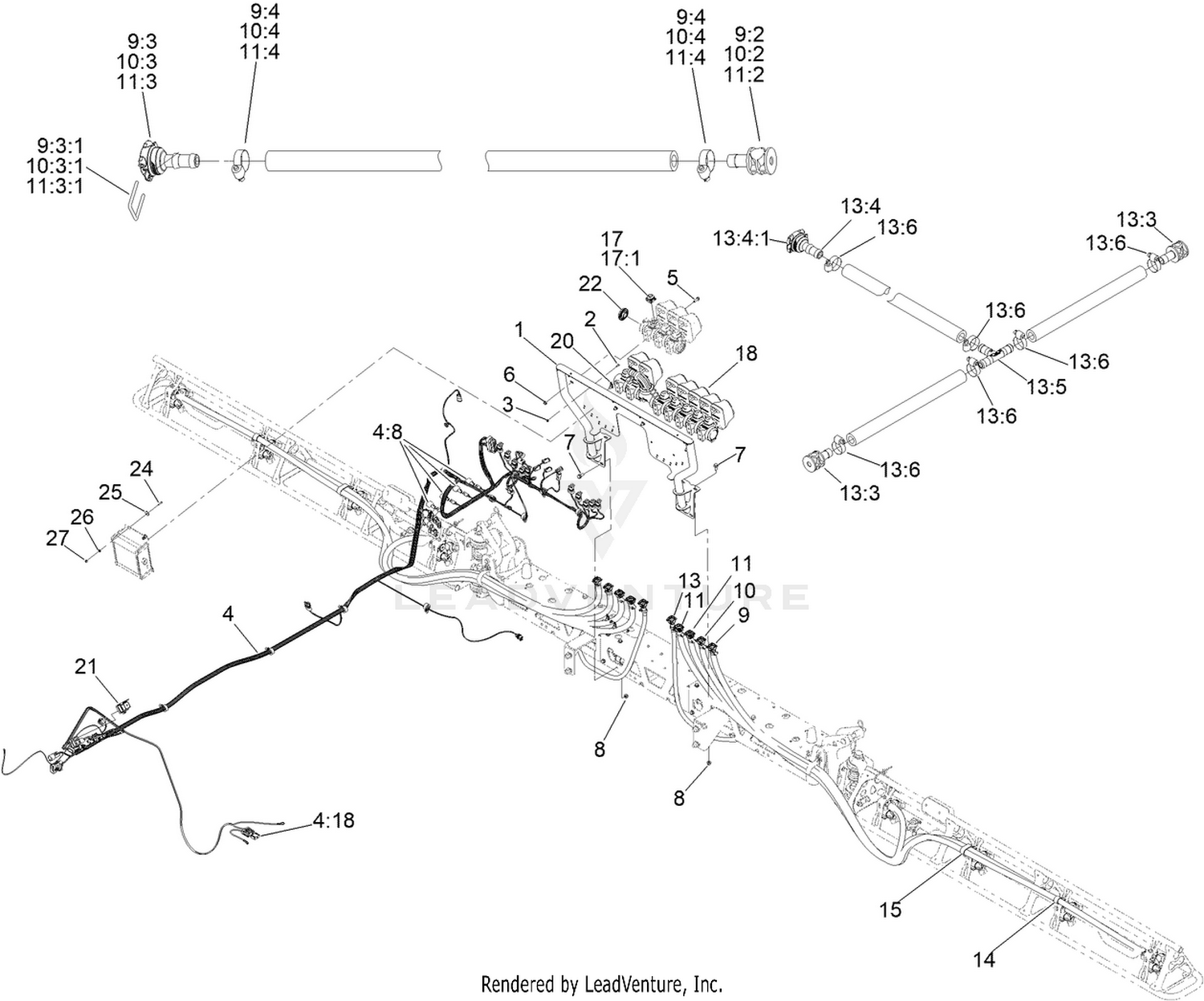 Wire Harness and Section Valve Assembly