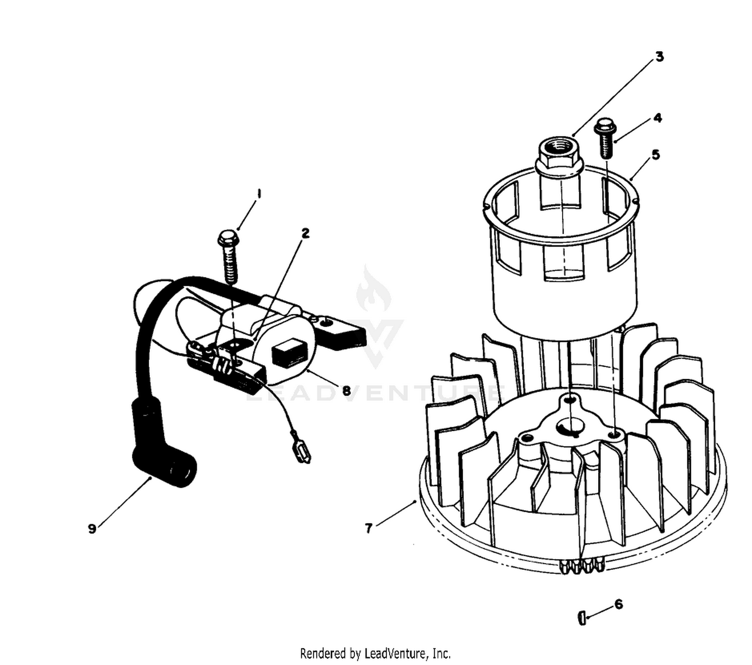 Magneto  Flywheel Assembly (model No. Vml0-7)