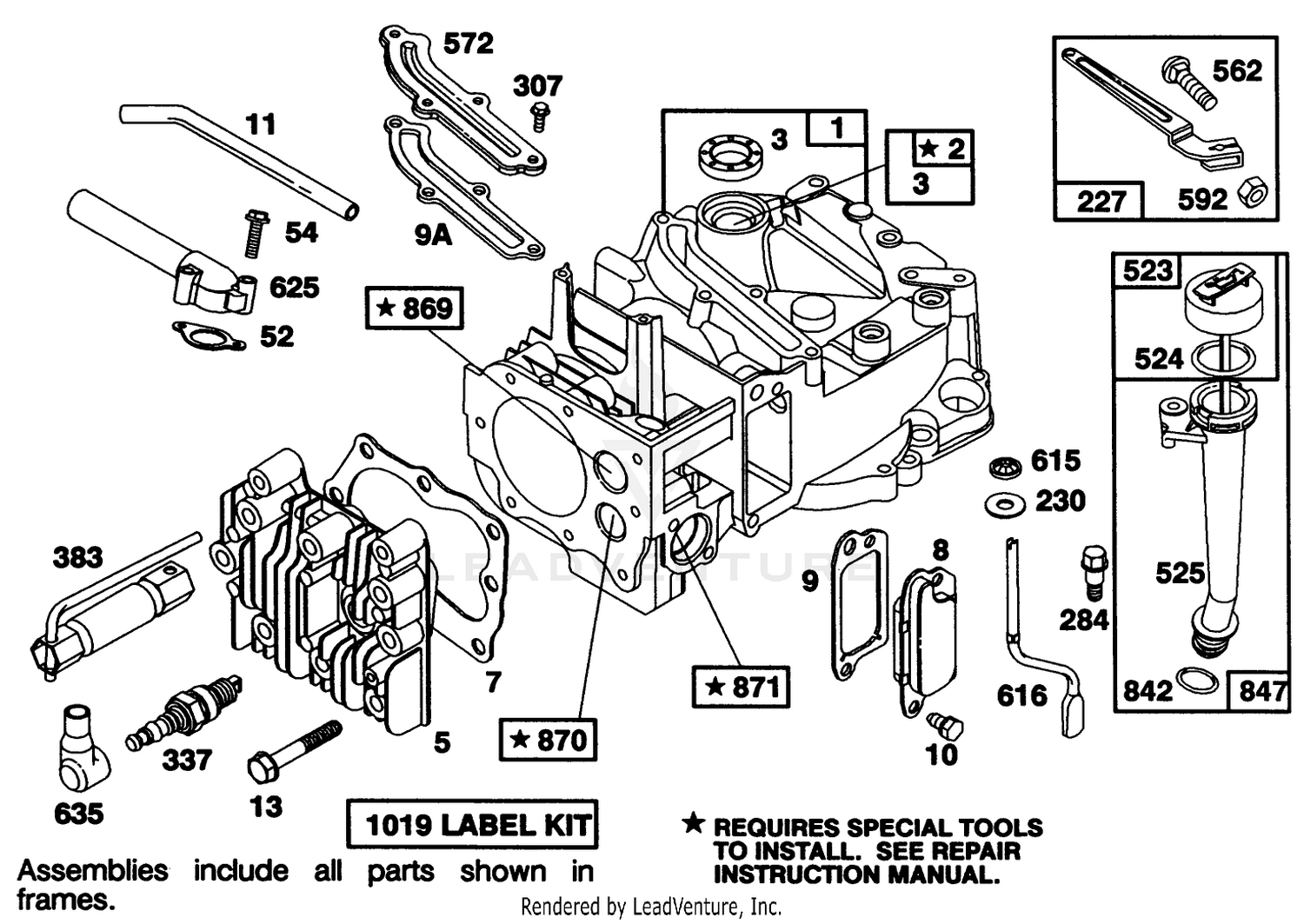 Engine Briggs  Stratton Model 122702-3171-01