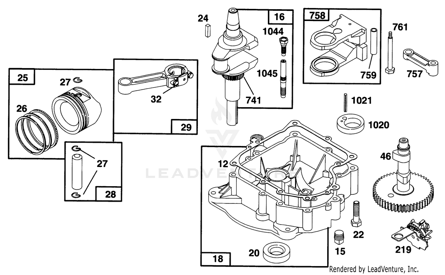 Engine Briggs  Stratton Model 28n707-0131-01 3