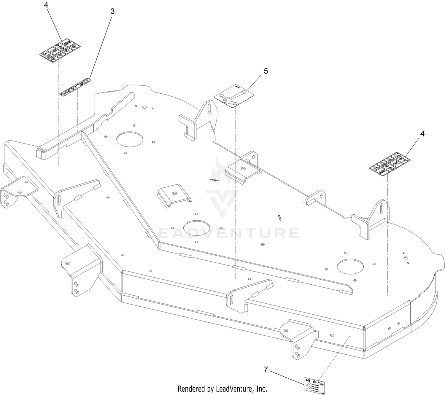 Deck W/Decals Assembly No. 138-9766