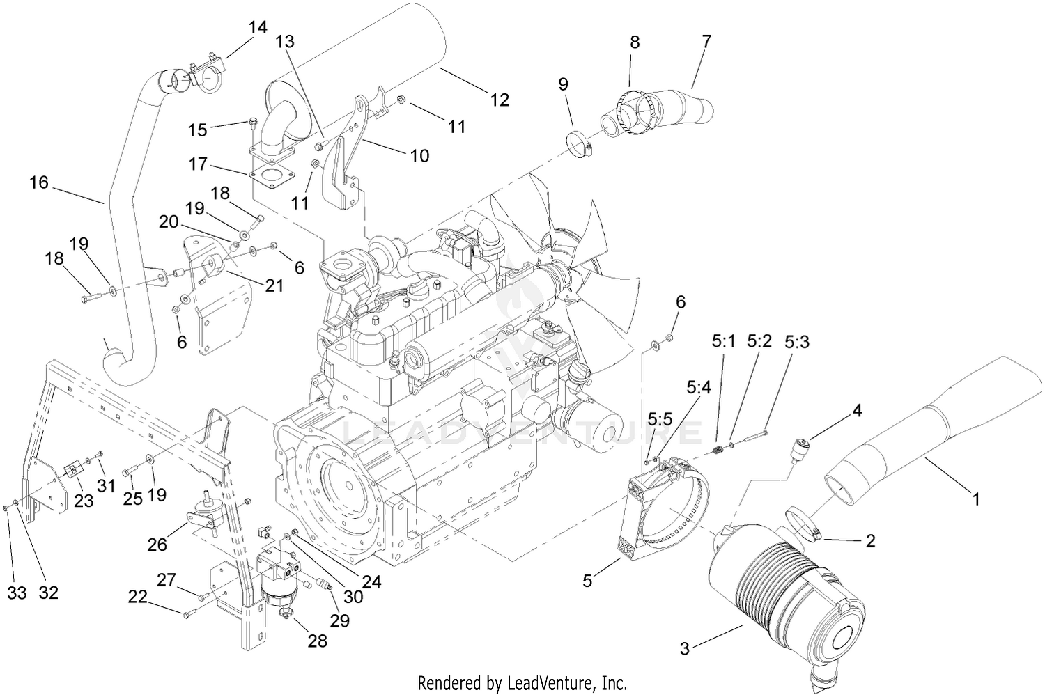 Air Cleaner and Muffler Assembly 2