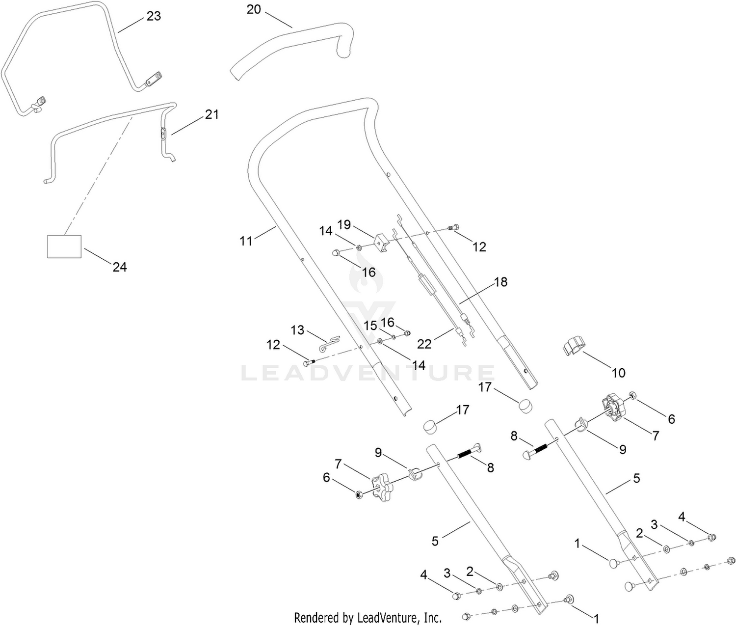 Handle Bar and Controls Assembly